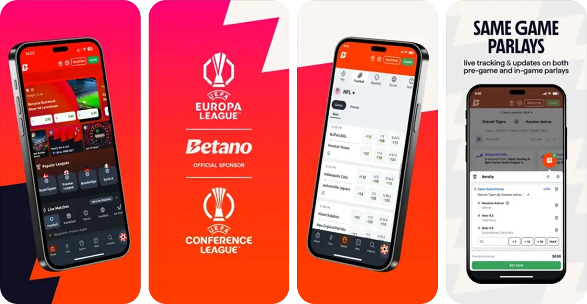 Betano app Same Game Parlays